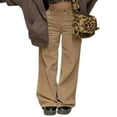 thumbnail image 1 of Femmes Droit-Jambe Pantalon Taille Haute Version Street Style Printemps Automne Vêtements Gothique Style, 1 of 7