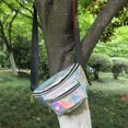 thumbnail image 3 of Women Workout Pouch Reflective Faux Leather Fanny Pack Cross Body Bag for Ladies, 3 of 6