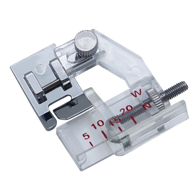 Bias Tape Presser Foot for All Low Shank Sewing Machines | Adjustable 02 to 08 Inch Width | Versatile Craft and Stationery Accessory