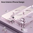 thumbnail image 3 of Pour Apple iPhone 16 Étui Magnétique avec HaloLock Antichoc Protecteur Électroplacage Étui Transparente - Or Rose, 3 of 5