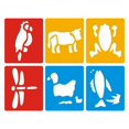 thumbnail image 1 of CUIKOSAER 6Pcs Children's Exquisite Toys Plastic Dinosaur Picture Drawing Template Kids Stencils Toy Rulers Puzzle A2Z1, 1 of 9