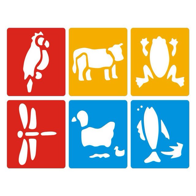 CUIKOSAER 6Pcs Children's Exquisite Toys Plastic Dinosaur Picture Drawing Template Kids Stencils Toy Rulers Puzzle A2Z1