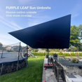 thumbnail image 3 of PURPLE LEAF Parasols Déportés d'Extérieur 12 Pi Carrés en Aluminium, Parasols Suspendus Décalés avec Rotation à 360°, Inclinaison Réglable, Grand Parasol de Jardin/piscine/patio, Gris, 3 of 14