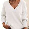 thumbnail image 2 of Timegard Tops for Women Deep V-Neck Long Sleeve Loose Comfy Pullover Fall Winter Casual Tops Sweater, 2 of 3