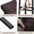 thumbnail image 4 of Tabourets de Bar Yiwa, Ensemble de 2 Chaises de Bar avec Sièges en Selle Rembourrés en PU, Tabourets de Cuisine, Tabouret Moderne Sans Dossier de 24 Pouces Hauteur Comptoir pour Îlot de Cuisine Bar, 4 of 7