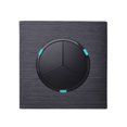 thumbnail image 2 of 3 Gang 2 Way Random Click On / Off Passage Wall Light Switch Switched LED Indicator Black / Silver Grey Aluminum Panel ,Trusted and Reliable, 2 of 6