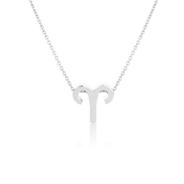 Constellation Thème Amitié Collier Créatif Confortable Ins Exquis Durable Résistant à la Rouille Léger Accessoire de Mode Aries Argent
