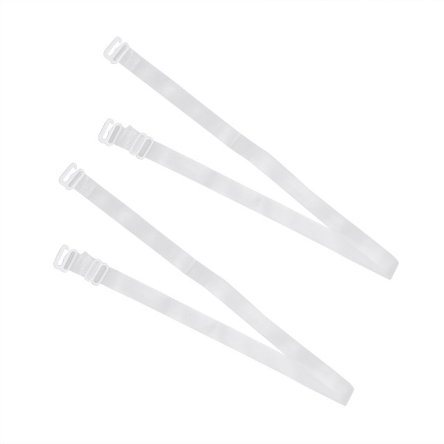 FRCOLOR bra strap Transparent Invisible Crystal Silicone Bra Shoulder Strap Non-slip Woman Replacement Bra Strap Elastic Adjustable Bra Accessories (1cm),14.96"X0.39"X0.08"