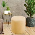 thumbnail image 3 of serony Stretchable Footstool Slipcover Footrest Cover Protector with Dark Elastic Green Bottom Beige Round Chair Cover 25-32cm, 3 of 6