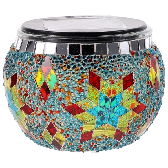 MasteelfCA Lampe Solaire de Cour Décorative pour Pelouse, Lampe Étanche pour la Maison, Lumière en Mosaïque, Déco