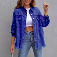 thumbnail image 2 of SHIXIAOO Women's Ripped Oversized Denim Jacket Casual Long Boyfriend Distressed Denim Jacket Womens Jackets Fall Casual Button down Button Jean Womens Summer Jackets Denim Jacket Lightweight Fringe, 2 of 8