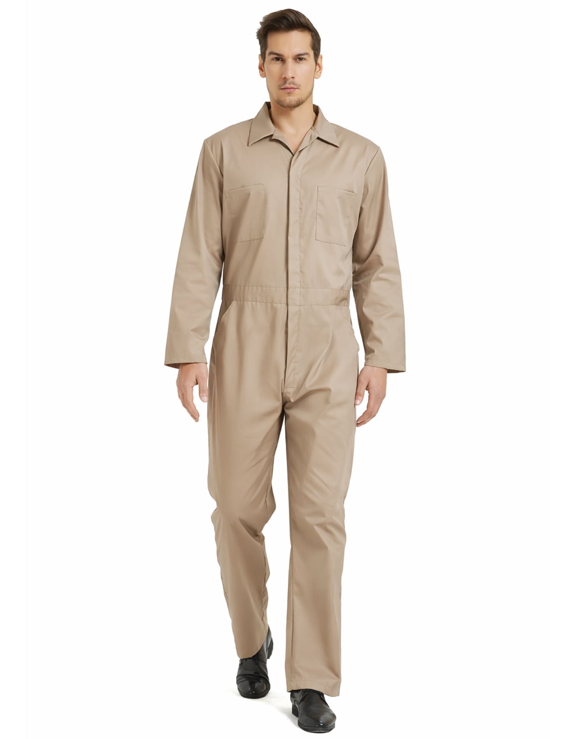 TOPTIE Men\'s Long Sleeve Coverall, Action Back Coverall Relaxed Fit, Work Wear Suit