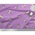 thumbnail image 2 of Soimoi Poly Georgette Fabric Leaves & Floral Artistic Printed Craft Fabric by The Yard 42 Inch Wide, 2 of 4