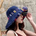 thumbnail image 3 of Xfvqtps Chapeau Bob Style Ethnique pour Femmes à Revers, Réversible, Portable, Grand Bord, Protection Solaire, Chapeau de Soleil Décontracté, 3 of 4