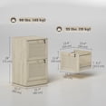 thumbnail image 3 of HOMCOM 2 Drawer File Cabinet Lockable Filing Cabinet for A4 Letter Oak, 3 of 10