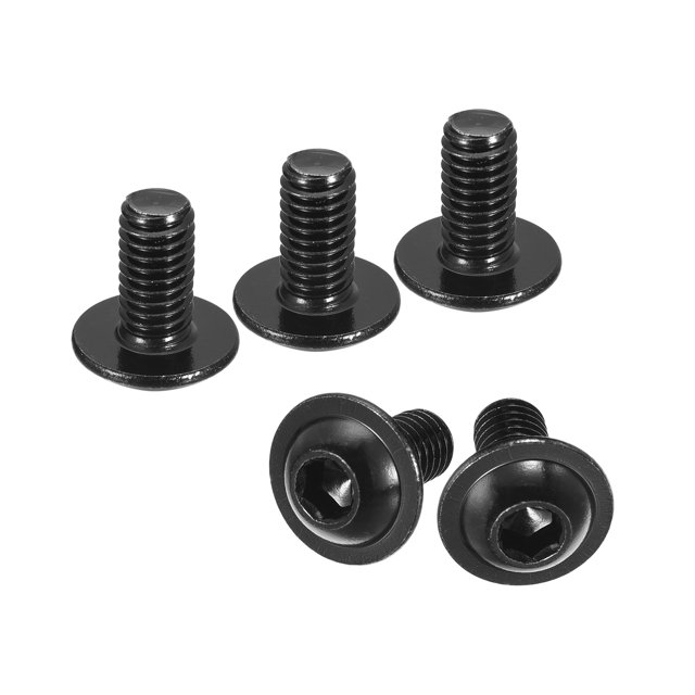 Unique Bargains Flanged Button Head Socket Cap Screws, 50 Pack M6x12mm 304 Stainless Steel Bolts