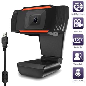 HD Webcam with Microphone 1080P, USB Desktop & Laptop Webcam Live Streaming, USB Webcam for PC Desktop laptops, Webcam for Video Call Recording Conference Games (Black)