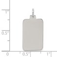 thumbnail image 2 of Sterling Silver Rhod.-plated Eng. Rect. Polish Front/Satin Back Disc Charm QM448/27 (27mm x 12mm), 2 of 2