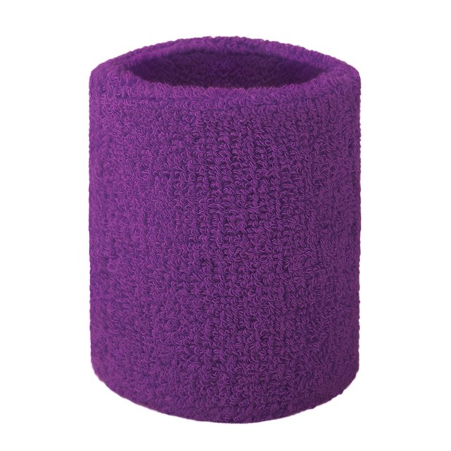 GOGO 100 Pieces Sports Wristbands Terry Cloth Sweatbands 3 Inches Purple