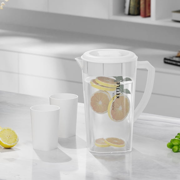 TOUMENY Bouilloire à Infusion à Froid 2 L avec Robinet, Distributeur Infuseur de Fruits pour Réfrigérateur pour Thé Glacé Limonade, Pichet Grande Capacité Sans BPA