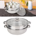 thumbnail image 4 of Casserole à Vapeur Casserole à Vapeur en Acier Casserole à Vapeur à 2 Couches Batterie de Cuisine à Vapeur Robuste et Durable Restaurant pour Cuisine, 4 of 8