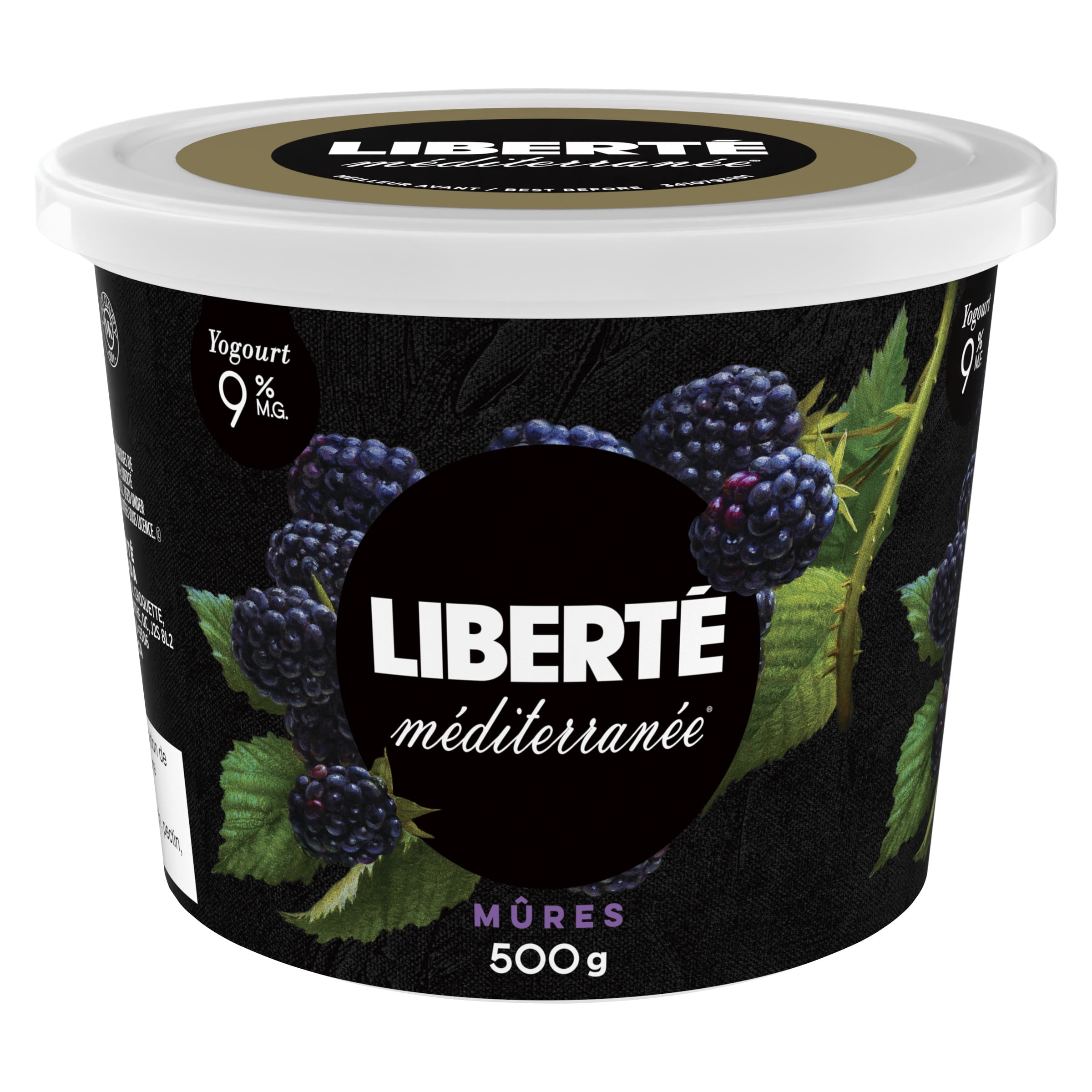 Liberté Méditerranée 9% Yogurt, Blackberry, 500g