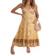 thumbnail image 1 of MesaSe Robe à Bretelles Sexy pour Femmes Imprimé Floral Sans Manches Col en V une Pièce, 1 of 4