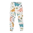 thumbnail image 4 of Pyjama pour Garçons, Imprimé Dinosaure, Col Rond, Manches Longues, Haut et Pantalon, Ensemble de Pyjama 2 Pcs pour le Printemps et l'Automne, Pyjama pour Enfants, Vert Menthe, 3 Ans-4 Ans, 4 of 5