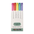 thumbnail image 1 of Lisbinx Double-Ended Highlighter Marking Pen Set for Notes, 5 Colours, 10 mL Ink Per Pen, Dual Tips for Underline and Highlight, Pen for Paper, 1 of 6