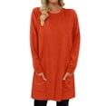 thumbnail image 1 of Chandail en Molleton Surdimensionné pour Femmes Col Rond Manches Longues Pull Décontracté Confortable Tenues de Mode Automne Vêtements 2024, 1 of 6