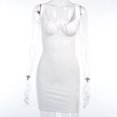 thumbnail image 3 of Wangscanis Robe Moulante Aguichant Sans Manches pour Femme, Poitrine Basse, Dos Ouvert, 3 of 5