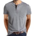 thumbnail image 1 of CEHVOM Men Long-Sleeve Beefy Muscle Basic Solid Pure Color Blouse Tee Shirt Top, 1 of 4