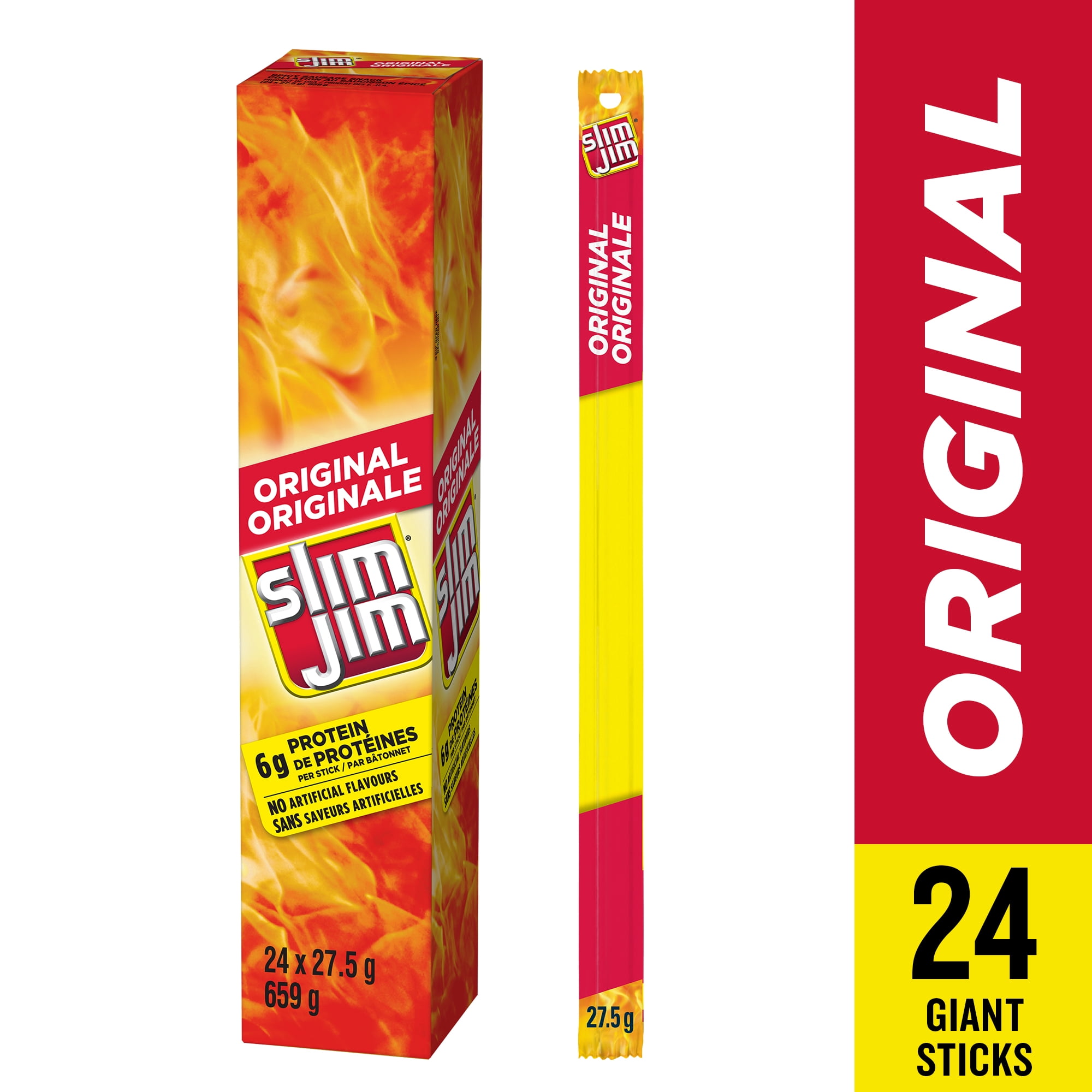 Slim Jim Sausage Protein Snack, Giant Slim® Original, 27.5 Grams