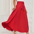 thumbnail image 1 of Pisexur Jupe Femme à la Mode, Tempérament, Couleur Unie, Jupe Artistique à Lacets, Demi-Jupe, Robe pour Femmes, 1 of 4