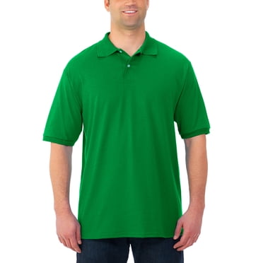 Jerzees Polo Sport à Manches Courtes pour Homme avec Écusson Anti-Taches, Kelly, 3X-grand