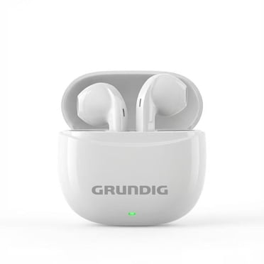 Grundig Bluetooth 5.4 Wireless Earbuds with Charging Case, In-Ear Headphones with Microphone, USB-C, White