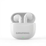 Grundig Bluetooth 5.4 Wireless Earbuds with Charging Case, In-Ear Headphones with Microphone, USB-C, White