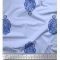 thumbnail image 1 of Soimoi Rayon Crepe Fabric Paisley Block Printed Fabric 1 Yard 46 Inch Wide, 1 of 1