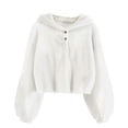 thumbnail image 1 of 2025 s Fleece HoodieHeart Shirt Warm Loose Button Down 14 Clothes Pullover Jacket Top, 1 of 4