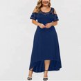 thumbnail image 4 of Robes pour Femmes Grande Taille Robe Aguichant Sans Bretelles à Enfiler en Dentelle Manches Courtes en Liquidation, 4 of 4