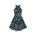 thumbnail image 1 of Robe Dos Nu pour Filles Multicolore Imprimé Floral Animal Coton Décontracté 4 Ans, 1 of 6