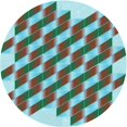 thumbnail image 1 of Ahgly Company Tapis Rond Lavable en Machine Intérieur Transitionnel Vert Olive Foncé, 3 Pieds Rond, 1 of 7