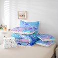 thumbnail image 5 of YST Mermaid Tail Glitter Comforter Set, Gradient Rainbow, 7-Piece, Full Size, 5 of 5