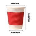 thumbnail image 3 of Aursykel 20 Piece Set Disposable Paper Cups with Corrugated Heat Insulation for Coffee and Hot Drinks Suit for Home or Office Use Striped Design for Convenient Portability, 3 of 6