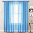 thumbnail image 1 of ZENGHUIJ Solid-Color Double-String Polyester Curtain Sheers Semi-Sheer Curtains Rod-Pocket Style Semi-Sheer Curtains, 1 of 6