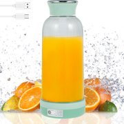 Mini Blender 400ml Portable Blender 1300mAh USB Rechargeable Electric Fruit Juicer Mixer Cup Travel Smoothie Blender Personal Blender Cup for Travel Juice Shakes Smoothies