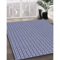 thumbnail image 3 of Ahgly Company Tapis d'Intérieur Lavable à la Machine, Carré, Transitionnel, Bleu, Tapis de Zone, 6 Pieds Carré, 3 of 7