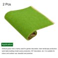 thumbnail image 3 of Uxcell 2pcs Artificial Grass Mat Small Realistic Fake Turf for Garden Lawn Decoration Model Light Green 3" x 10", 3 of 5