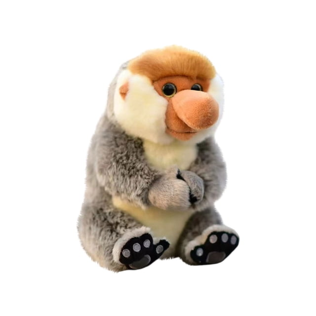 Adorable Soft Plush Proboscis Monkey Toy Realistic Stuffed Animal for Kids & Collectors, 12 Inches