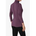 thumbnail image 4 of TheMogan Women's PLUS Essential Soft Jersey Ruched Turtle Neck Long Sleeve Slim Fit Top, 4 of 7